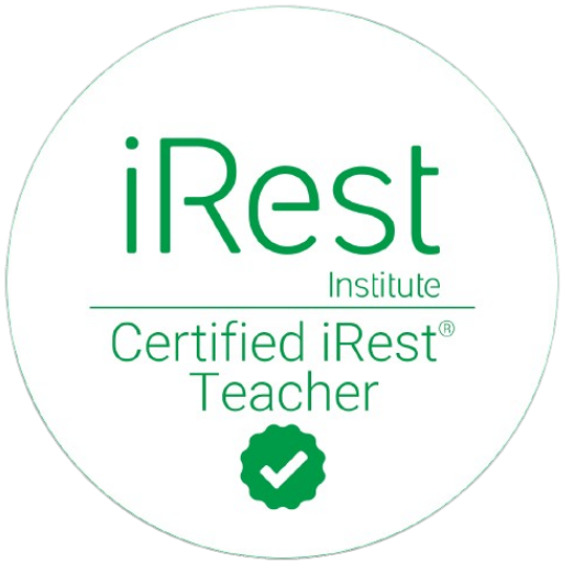 A badge that says irest institute certified teacher.