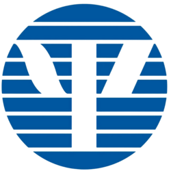 A blue and black logo is shown.